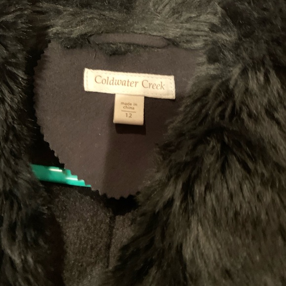 Coldwater Creek black fur coat. - Picture 6 of 7
